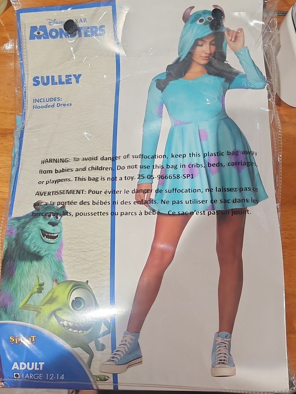 Disney Sulley Hooded Dress Costume